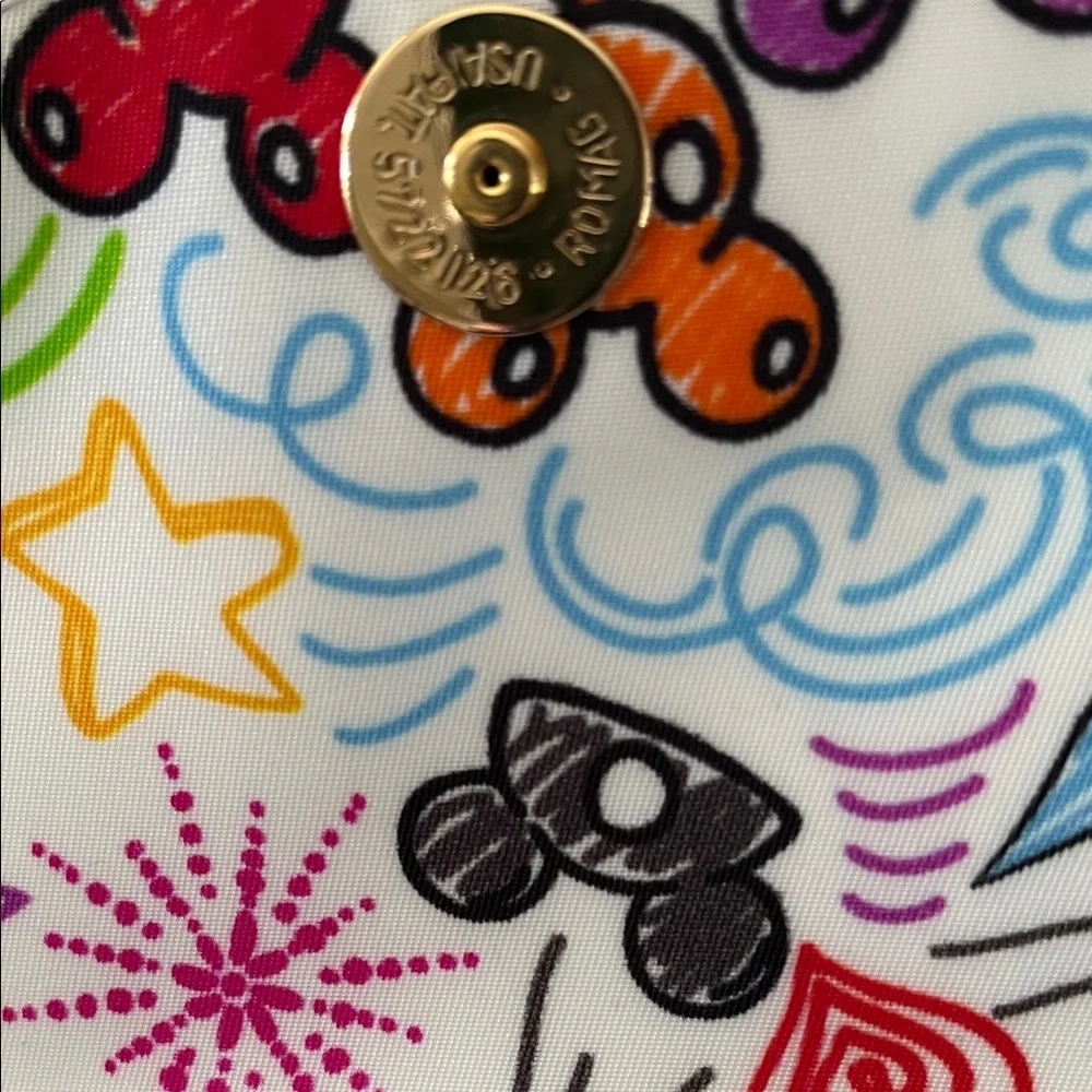 Dooney & Bourke Multicolor Castle Print Mini Backpack with Tan Trim